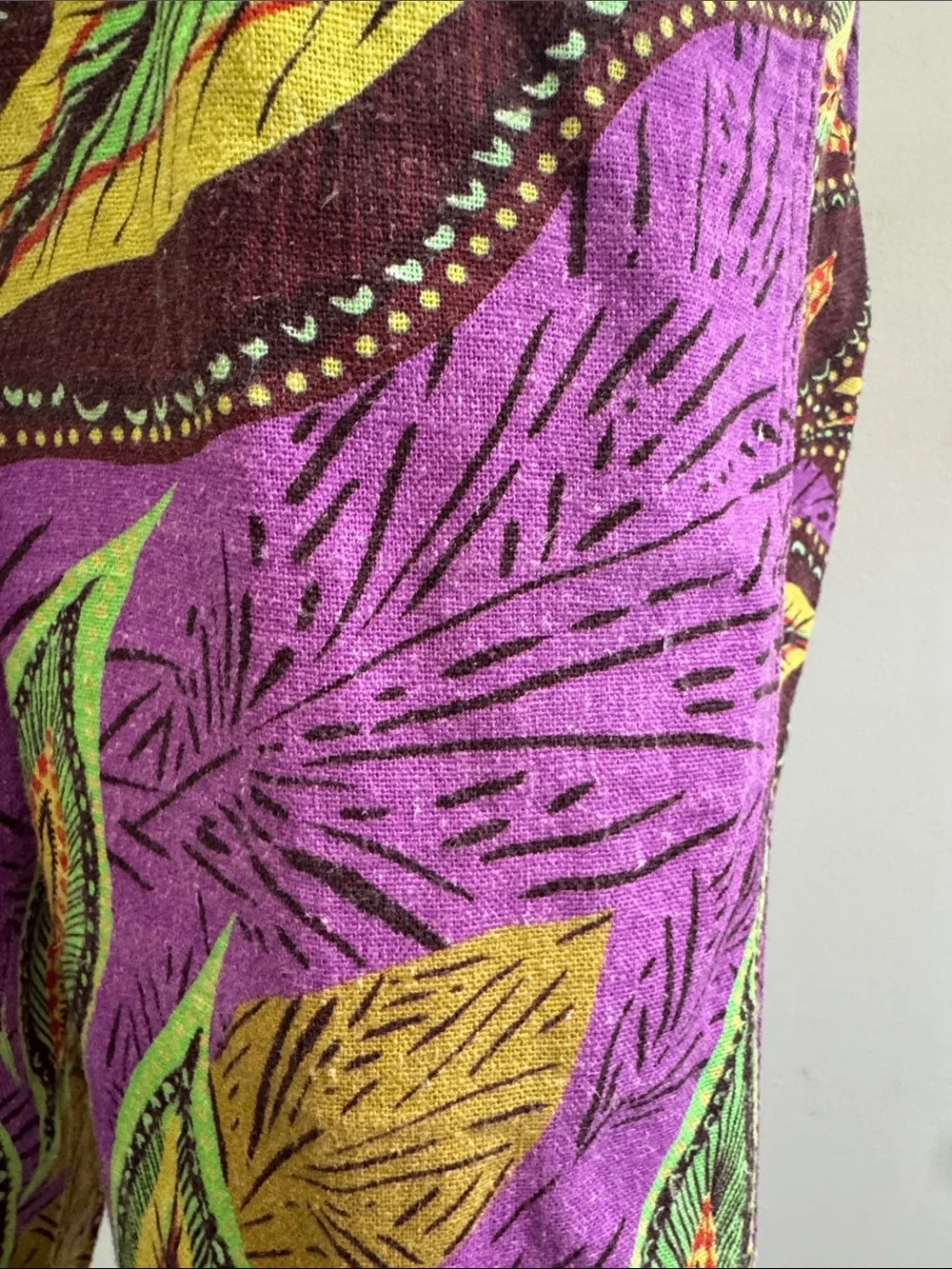 ZARA Multicolor Linen Cropped Pants | Size Medium | Made in Morocco